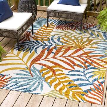 JONATHAN Y Tropics Palm Indoor Outdoor Rug - 8x10