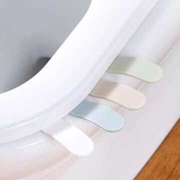 4PCS Toilet Seat Lifter Tab Silicone Toilet Seat Lifter Silicone Dirty Hand Opener Convenient Clamsh...