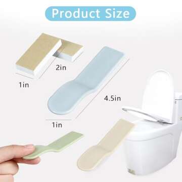 4PCS Toilet Seat Lifter Tab Silicone Toilet Seat Lifter Silicone Dirty Hand Opener Convenient Clamshell Sanitary Lid Opener Household Creative Handle Toilet Accessories(White Green Blue Khaki)