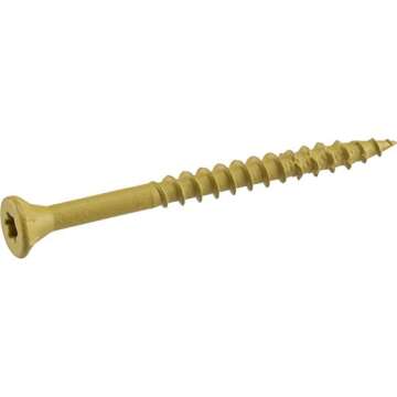 Deck Plus 48410 Wood Screws #8 x 1-1/4", Tan - 3500 Premium Quality Screws