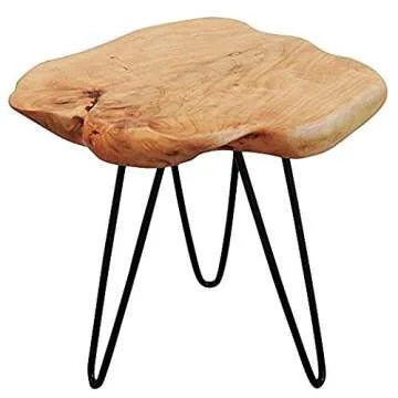 WELLAND Natural Edge Side Table with Hairpin Legs