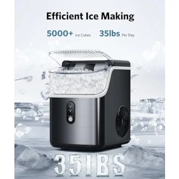 Kndko Nugget Ice Maker - Fast Portable Ice Machine