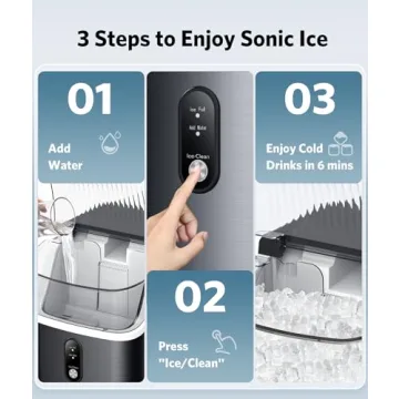 Kndko Nugget Ice Maker - Fast Portable Ice Machine