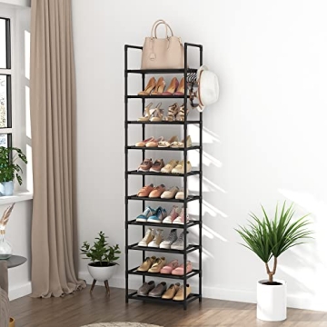 LANTEFUL Tall Narrow Shoe Rack for 20-25 Pairs