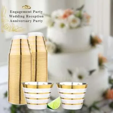 Elegant Gold Rimmed Party Cups for Every Celebration