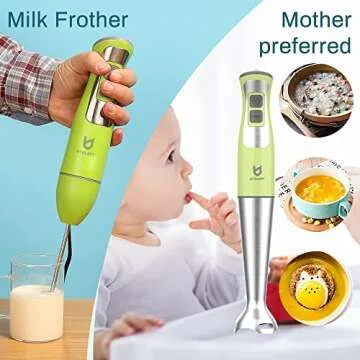 UTALENT 3-in-1 Hand Blender for Smoothies and Soups