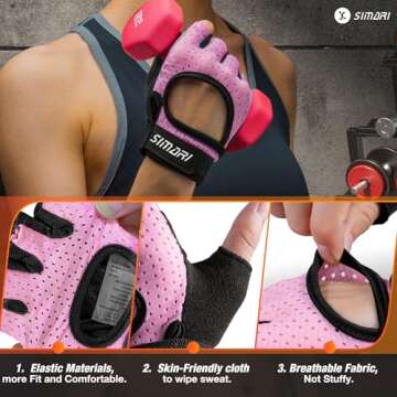 SIMARI Workout Gloves Men Women Weight Lifting Gym Exercise Cycling Full Palm Protection Breathable Gloves