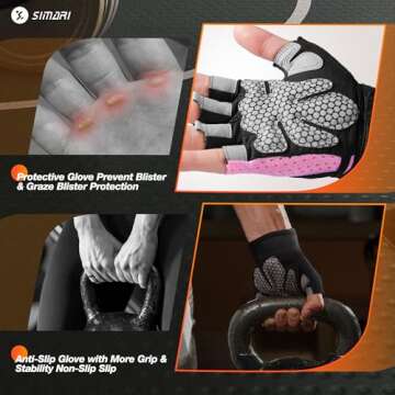SIMARI Workout Gloves Men Women Weight Lifting Gym Exercise Cycling Full Palm Protection Breathable Gloves