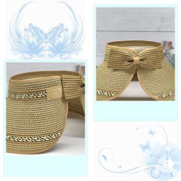 Adjustable Women Sun Visors with UPF 50+ Protection