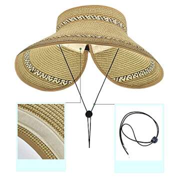 Adjustable Women Sun Visors with UPF 50+ Protection