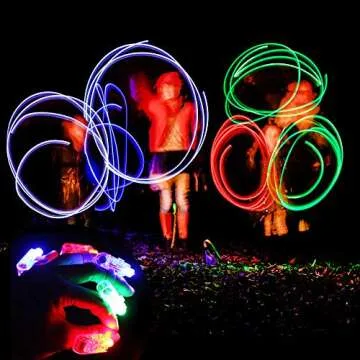 Novelty Place 40Pcs LED Party Finger Lights for Kids, LED Finger Flashlight Light Up Finger Ring Toys for Party Favor, Halloween, Raves, Concert Shows
