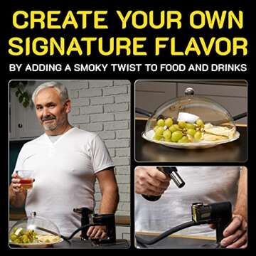 Cocktail Smoker Kit - Whiskey Smoker Kit - Smoke Infuser - Extended Kit, 14 PCS, Smoker Machine with Accessories and Wood Chips - Indoor Smoker - Gift for Men