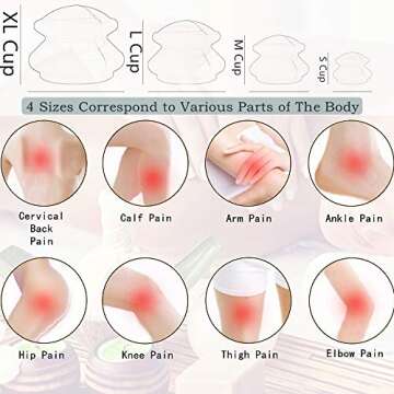 4 Size Cupping Therapy Sets Silicone - Cupping Therapy Professional Studio and Home Use Cupping Set,...