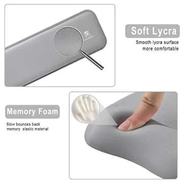 Ergonomic Memory Foam Wrist Rest Set for Keyboard & Mouse