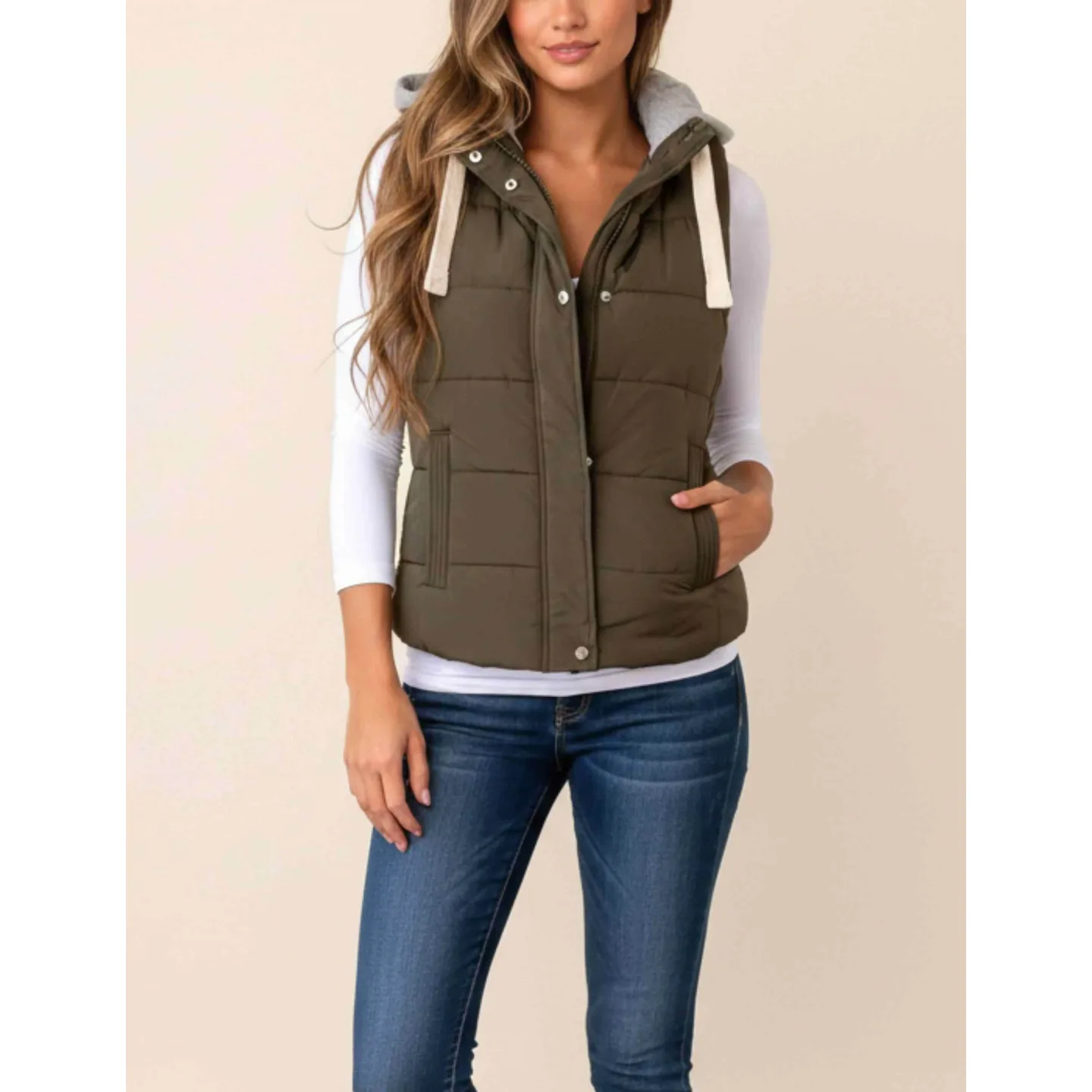 Yeokou Women Hooded Winter Vest