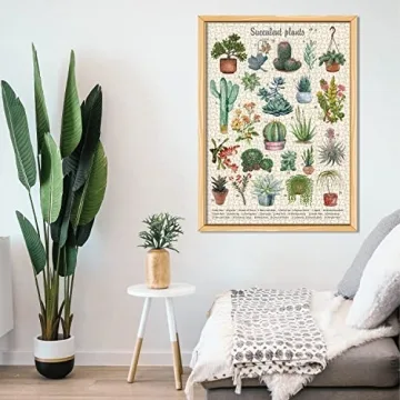 Vintage Succulent Puzzle for Adults 1000 Pieces