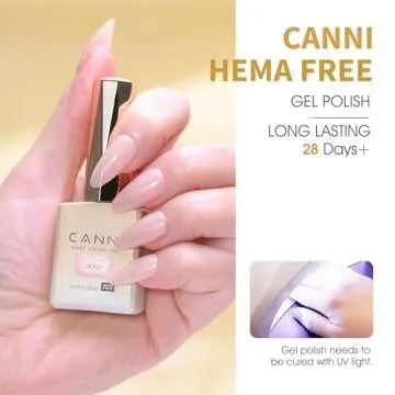 CANNI 9ml Hema-Free Fall Gel Nail Polish Set- 6Pcs Jelly Nude Pink Neutral Transparent Milky White Colors Gel Polish Kit, Soak Off LED Nail Gel Manicure Kit DIY at Home Salon Gifts for Women Girls
