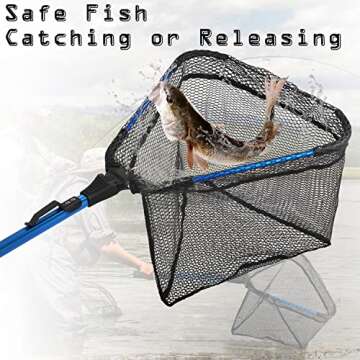 Versatile Fishing Landing Net with Telescoping Pole