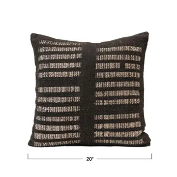Creative Co-Op Woven Cotton Pillow - Stylish Home Accent