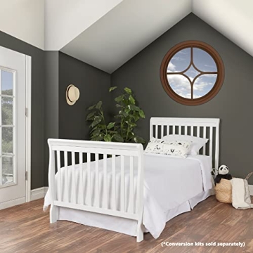 Dream On Me Aden 4-in-1 Cute Mini Crib For Small Spaces