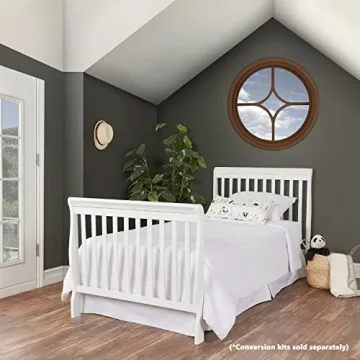 Dream On Me Aden 4-in-1 Cute Mini Crib For Small Spaces