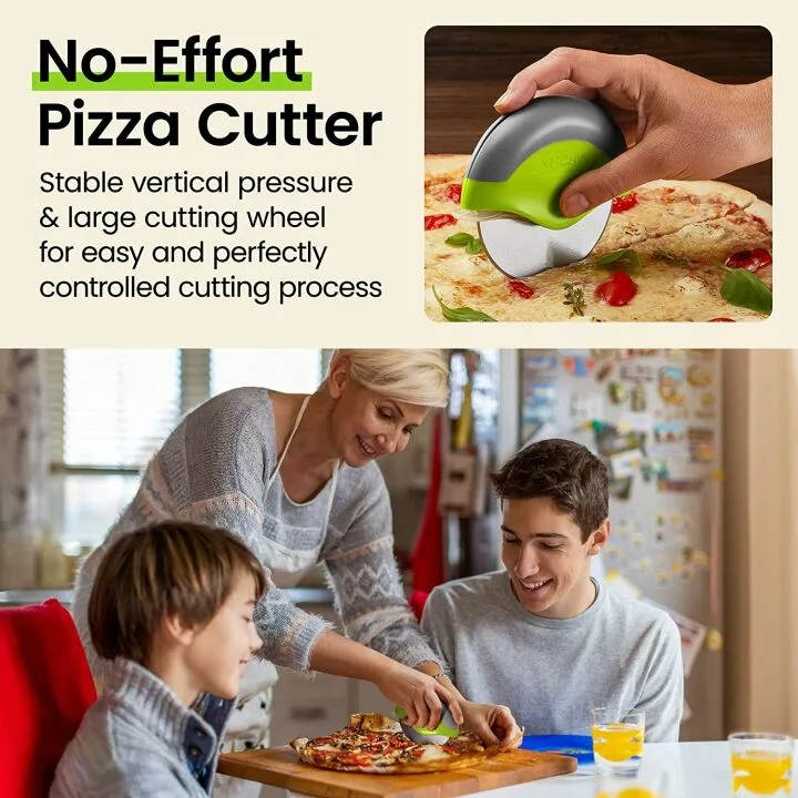 Ergonomic Kitchy Pizza Cutter Wheel with Guard