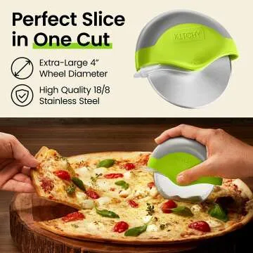 Ergonomic Kitchy Pizza Cutter Wheel with Guard
