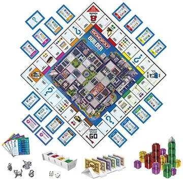 Monopoly Builder Board Game for Kids and Adults, Strategy Games, Family Board Games, for Kids 8 and ...
