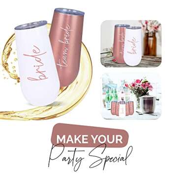 Glamorous Team Bride Tumblers Set for Weddings