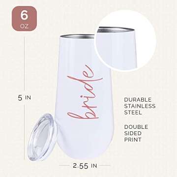 Glamorous Team Bride Tumblers Set for Weddings