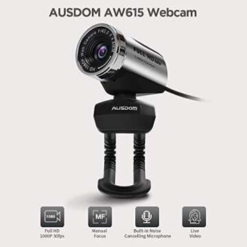 AUSDOM 1080P Webcam for HD Video Calling and Streaming