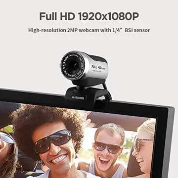 AUSDOM 1080P Webcam for HD Video Calling and Streaming