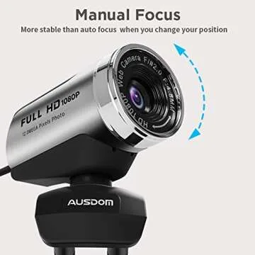AUSDOM 1080P Webcam for HD Video Calling and Streaming