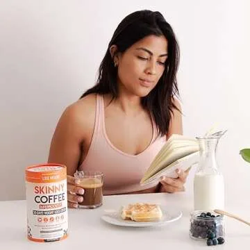 Skinny Coffee Super Boost Weight Loss,Protein Powder, Sugar-Free, Keto, Vegan Coffee, Supports Energy & Metabolism, Weight Loss Coffee Diet, Single Serve 1 Cup (30 Packs)