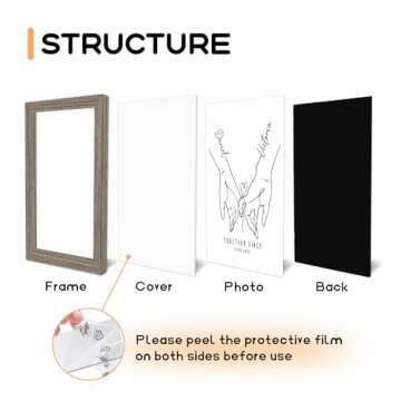 Personalized Valentine's Day Couple Gifts For Him Her Boyfriend Girlfriend Husband Wife, Custom Holding Hand Framed Canvas Wall Art With Name, Unique Anniversary Birthday Gifts For Women Men