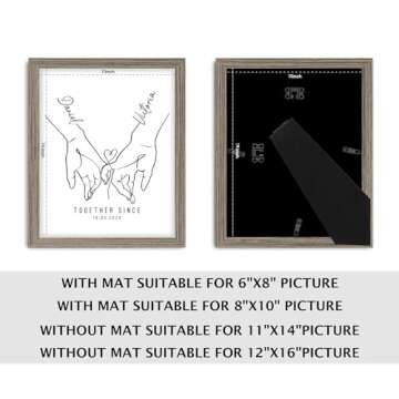 Personalized Valentine's Day Couple Gifts For Him Her Boyfriend Girlfriend Husband Wife, Custom Holding Hand Framed Canvas Wall Art With Name, Unique Anniversary Birthday Gifts For Women Men