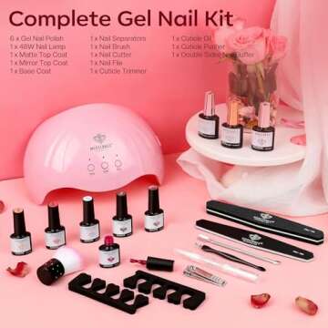 Modelones Gel Nail Polish Kit with UV Light and Tools