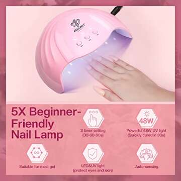 Modelones Gel Nail Polish Kit with UV Light and Tools