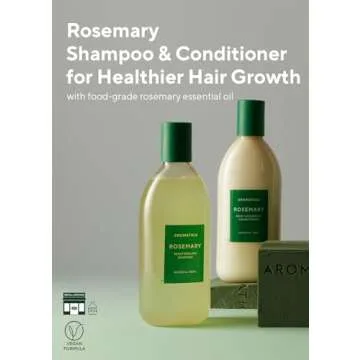 AROMATICA Rosemary Scalp Scaling Shampoo and Conditioner Set 13.53 fl.oz each – Vegan Hair Care Gi...