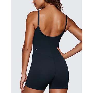 CRZ YOGA Women’s Butterluxe Athletic Adjustable Strap Romper - True Navy