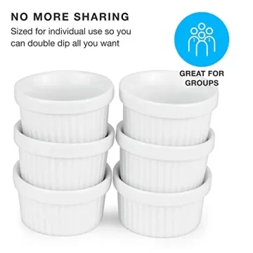 Kÿchen Mini Ramekins - Perfect 1 oz Porcelain Cups Set