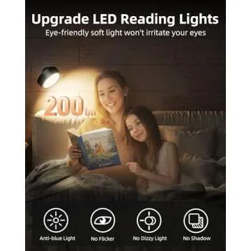 EZVALO LED Wall Mounted Lights, 5500mAh Rechargeable Wall Sconces Lamp, 3 Color Temps & Remote and Touch Control, 360°Rotation Dimmable Cordless Wall Light for Bedroom Reading Study Bedside (2 Pack)