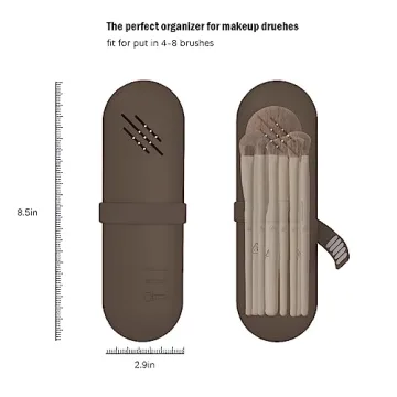 JDZJUCHU Silicone Travel Makeup Brush Holder For All