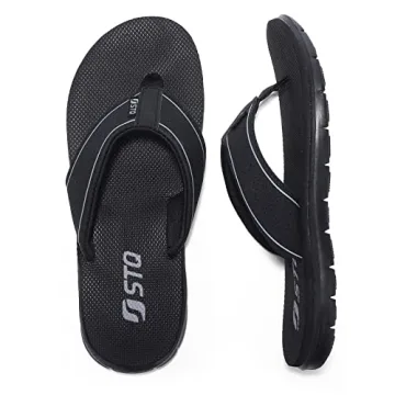 STQ Flip Flops for Women Comfortable Yoga Mat Non-Slip Lightweight Shower Sandals for Beach Pool All...