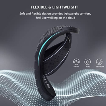 STQ Women's Comfortable Non-Slip Yoga Flip Flops - All Black