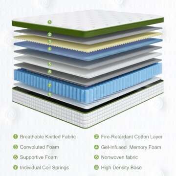 BedStory Queen Hybrid Mattress for Ultimate Comfort and Support