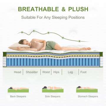 BedStory Queen Hybrid Mattress for Ultimate Comfort and Support