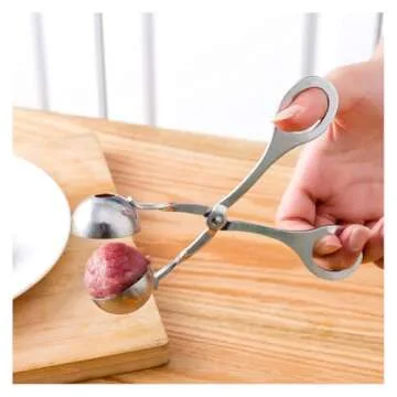 HAOHIZE Meatball Maker, Non Stick Meat Melon Baller Maker Stainless Steel Dough Meatball Scoop Ball Maker Small with Anti Slip Handles for Cake Pops, Melon Baller Scoop