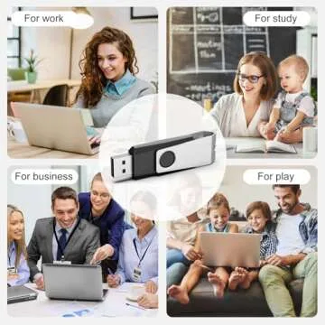 TOPESEL USB Storage Flash Drive, 5 Pack 32GB USB Flash Drives Memory Stick, USB Drive Thumb Drives USB Stick Flash Memory Stick Swivel USB 2.0 (32G,5PC, Black)