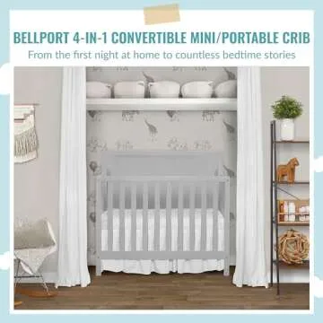 Dream On Me Bellport Portable Mini Crib for Any Space
